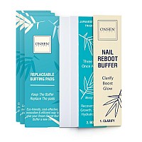 Onsen Secret Nail Buffer Block Replacement Pads 3 Way Buffing Block Smooth Shine Natural Nail Buffing Pads W 3 Sides Coarse