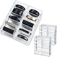 By Alegory Acrylic Makeup Compact Organizer Large Drawer Display Case Storage For Blush Bronzer Powder Beauty Cosmetic Refillabl