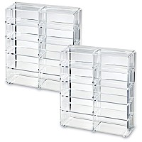 By Alegory Acrylic Makeup Compact Organizer Large Drawer Display Case Storage For Blush Bronzer Powder Beauty Cosmetic Refillabl