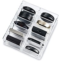 By Alegory Acrylic Makeup Compact Organizer Large Drawer Display Case Storage For Blush Bronzer Powder Beauty Cosmetic Refillabl