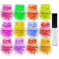 Neon Holographic Body Glitter I 12 Colors 1 Glitter Glue For Face Hair Nail Eye Glitter Eyeshadow Perfect For Halloween