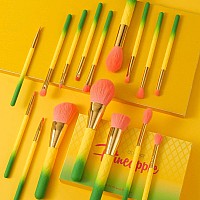 Makeup Brushes Pineappledocolor 16 Pcs Makeup Brush Set Premium Synthetic Kabuki Foundation Blending Face Powder Blush Conceale