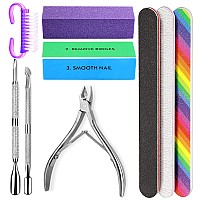 Hnyyzl Manicure Nail Files Kitemery Boards For Nailsnail File And Buffer Setcuticle Clipper Pusher Nail Brushcomplete Nai