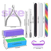 Hnyyzl Manicure Nail Files Kitemery Boards For Nailsnail File And Buffer Setcuticle Clipper Pusher Nail Brushcomplete Nai