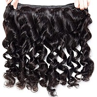 Vanlov Loose Wave Bundles Human Hair 4 Bundles Brazilian Virgin Hair 10A Unprocessed Human Hair Bundles Loose Wave Bundles 100