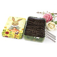 200Pcs U Shaped Hair Pins Brown With Cute Case Hairpins For Buns Premium Bobby Pins For Kids Girls And Women Great For All H