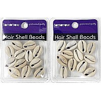 Crispy Collection Tomorrow Sea Shell Cutted Hair Beads Cowrie Dreadlocks Braid Bead Decoration 2Packs Shb8