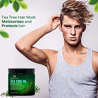 Botanic Hearth Tea Tree Hair Mask Deep Conditioner Moisturizes Protects Hair Scalp With Soy Protein Vitamin E Collage