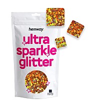 Hemway Ultra Sparkle Glitter 18 0125 3Mm Square Shaped Sequin Glitter For Decoration Scrapbook Arts Craft Design