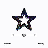 Hemway Ultra Sparkle Glitter 15 02 5Mm Hollow Star Shaped Glitter Star Table Sequin Confetti Nail And Decoration