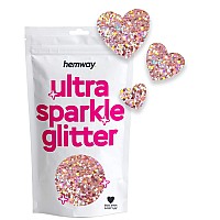 Hemway Ultra Sparkle Glitter 18 0125 3Mm Heart Shaped Valentines Love Glitter Nails Face Arts Crafts And Decoration