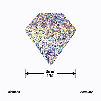 Hemway Ultra Sparkle Glitter 18 0125 3Mm Diamond Shaped Glitter For Cosmetic Arts Craft Crafting Nails And Decoration