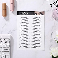 12 Sheets 108 Pairs Hair Like Waterproof Eyebrow Tattoos Stickers Temporary Eyebrow Tattoos Instant Transfer Brows Peel Off Fake