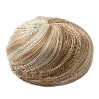 SARLA Dirty Blonde Hair Bun Extension Drawstring Ballet Bun Hair Pieces Synthetic Updo Donut Chignon for Women Girls Lady