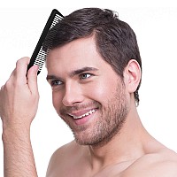 6 Pieces Professional Hair Cutting Styling And Clipper Combs For Barbers And Stylists Black