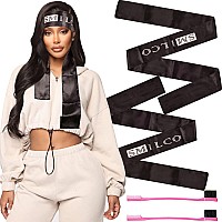 Edge Scarf 2 Pcs Edge Brush Satin Edge Laying Scarf For Women Lace Frontal Wigs Edge Control Brush For Baby Natural Hair Ed