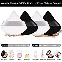 Maitys 12 Pieces Powder Puff Triangle Face Makeup Cosmetic For Loose Powder Soft Body Washable Reusable Foundation Sponge Minera