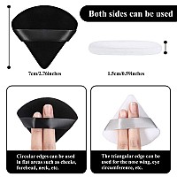 Maitys 12 Pieces Powder Puff Triangle Face Makeup Cosmetic For Loose Powder Soft Body Washable Reusable Foundation Sponge Minera