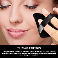 Maitys 12 Pieces Powder Puff Triangle Face Makeup Cosmetic For Loose Powder Soft Body Washable Reusable Foundation Sponge Minera