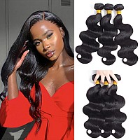 Kapelli Hair Brazilian Virgin Hair Body Wave 3 Bundles 14 16 18 300G 10A Brazilian Remy Virgin Body Wave Human Hair Bundles