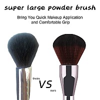 Foundation Brushdaubigny Super Large Powder Brush Flat Arched Premium Durable Kabuki Makeup Brush Perfect For Blending Liquidc