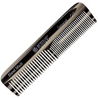 Kent Ot 45 Inch Small Graphite Double Tooth Hair Pocket Comb Finewide Tooth Comb For Grooming Styling Hair Beard And Mustach