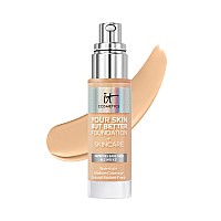 It Cosmetics Light Warm Foundation With Hyaluronic Acid Hydrating Minimizes Pores Natural Radiant Finish