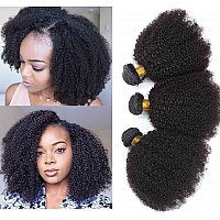 Mongolian Afro Kinky Curly Bundles Human Hair 4B 4C Afro Kinky Human Hair Bundles For Black Women 8 8 8 Inch 100 Unprocessed