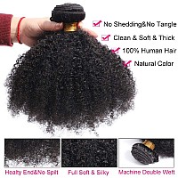 Mongolian Afro Kinky Curly Bundles Human Hair 4B 4C Afro Kinky Human Hair Bundles For Black Women 8 8 8 Inch 100 Unprocessed