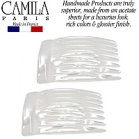 Camila Paris Cp3010 French Hair Side Comb Handmade Small Pearl French Twist Hair Combs Decorative Strong Hold Hair Clips For Wo