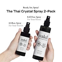 Nakd Thai Crystal Deodorant Spray 2 Salt Deodorant Crystal Sprays 845 Fl Oz Regular 33 Fl Oz Travel Size All Natural