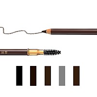 Bodermincer Eyebrow Pencil Longlasting Waterproof Durable Automaric Liner Eyebrow 5 Colors To Choose 5Pcs 4 Grey