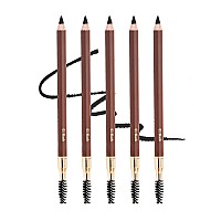 Eyebrow Pencil Longlasting Waterproof Durable Automaric Liner Eyebrow 5 Colors To Choose 5Pcs 1 Black