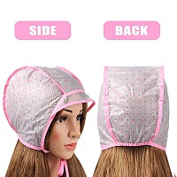 6 Pieces Hair Cap Highlighting Frosting Cap Highlight for Hair Cap Dye Color with Plastic Hooks Hair Coloring Salon Hairdressing Tool Kit Supplies (Pink)