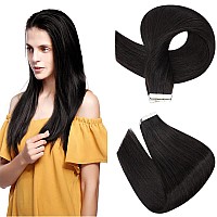 Rich Choices Tape In Hair Extensions Human Hair 40Pcs 100G Balayage Natual Black 100 Remy Hair Extensions Real Human Hair Seaml