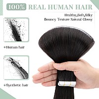 Rich Choices Tape In Hair Extensions Human Hair 40Pcs 100G Balayage Natual Black 100 Remy Hair Extensions Real Human Hair Seaml