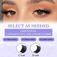 Wendy Lashes Volume Lash Extensions D Curl Eyelash Extension Premium 007 Thickness Lash Extension 2025Mm Individual Lashes Sof