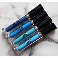 Aromi Dark Blue Matte Liquid Lipstick Navy Lip Color Vegan Crueltyfree Longlasting Waterproof Smudge Proof Blueberry