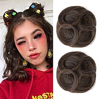 Reecho Space Bun Hair Pieces 2 Pcs Mini Claw Clip In Messy Cat Ears Fake Hair Bun Extensions Hb001 Wig Accessory Updo Hairpie