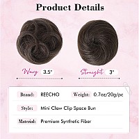 Reecho Space Bun Hair Pieces 2 Pcs Mini Claw Clip In Messy Cat Ears Fake Hair Bun Extensions Hb001 Wig Accessory Updo Hairpie