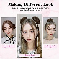 Reecho Space Bun Hair Pieces 2 Pcs Mini Claw Clip In Messy Cat Ears Fake Hair Bun Extensions Hb001 Wig Accessory Updo Hairpie