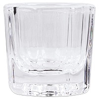 Beauticom Crystal Glass Dappen Dish For Acrylic Nail Dip Powder Monomer And Nail Polish Remover Octagon Shape 4 Pieces