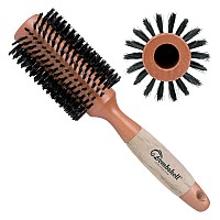 Bombshell Boar Bristle Brush Sustainable Natural Birch Handle For Styling Blow Out And Curling 25 Inch