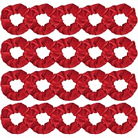 20 Pcs Hair Scrunchies, Didder Velvet Elastics Scrunchy Hair Ties Red Soft Scrunchie Bobbles Ropes Scrunchie Solid color Hair Bands Hair Accessories for Women Girls for Gift