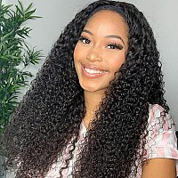 Eooma Glueless Wigs Human Hair Curly Headband Wig For Black Women 20 Inch Brazilian Remy Hair Curly None Lace Front Wigs Human