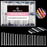 Una Gella Tapered Square Nail Tips Xxl 216 Pcs No C Curve Nail Tips Extra Long Straight Nails Half Fake No Trace For Acrylic Tip