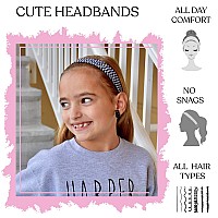 Frog Sac 6 Black And White Headbands For Girls Adjustable Elastic Nonslip Headband Pack For Women Grosgrain Fashion Sport Head