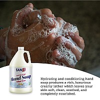 Sanit Silky Clean Antibacterial Liquid Gel Hand Soap Refill Advanced Formula With Coconut Oil And Aloe Vera Allnatural Mois