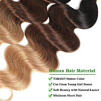 Kapelli Hair 10A Ombre Human Hair Bundles Ombre Brazilian Hair Body Wave T1B42720 22 24 26 Ombre Brazilian Human Hair Virgi