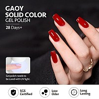 Gaoy Burgundy Red Gel Nail Polish Set Of 6 Colors Including Black Glitter Red Gel Polish Kit U V Led Soak Off Nail Polish Home D